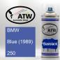 Preview: BMW, Blue (1989), 250: 400ml Sprühdose, von ATW Autoteile West.